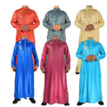 Wholesale Men's Islamic Robe Exquisite Embroidery Bright Palestinian Saudi Thobe Muslim Arabia Casual Style for Spring Season