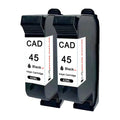 WECARE 45A 51645 42ML Remanufactured Black Compatible Ink Cartridge for Garment CAD Plotter