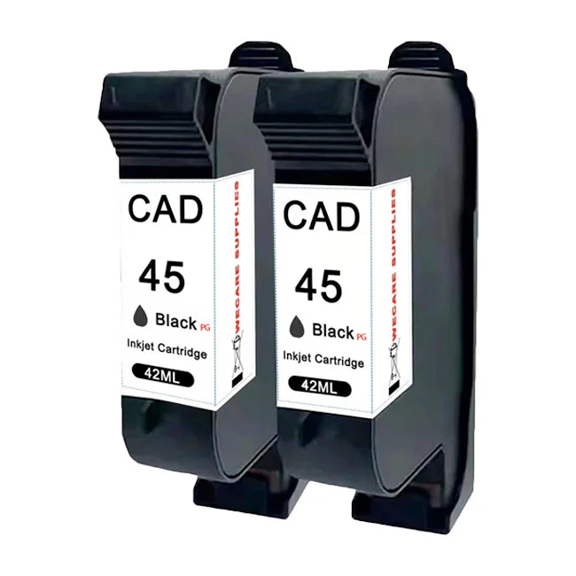 WECARE 45A 51645 42ML Remanufactured Black Compatible Ink Cartridge for Garment CAD Plotter