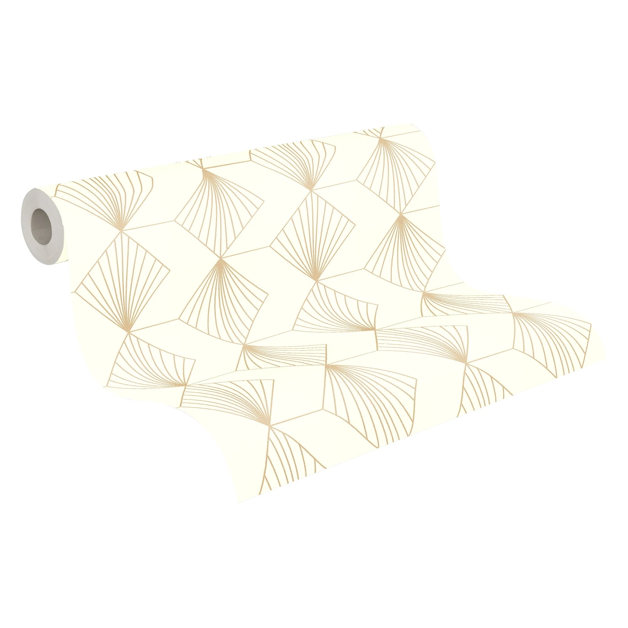Made Germany Pre-Pasted Non Woven Vinyl Wallpaper Rolls Cream Gold Modern Design Sound-Absorbing for Living Room Hotel School