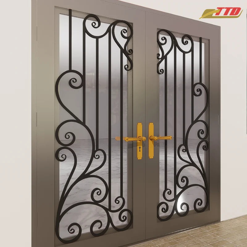 Hand-Forged Wrought Iron Gate Doors Unique Entrance Designs with Unmatched Strength and Timeless Beauty