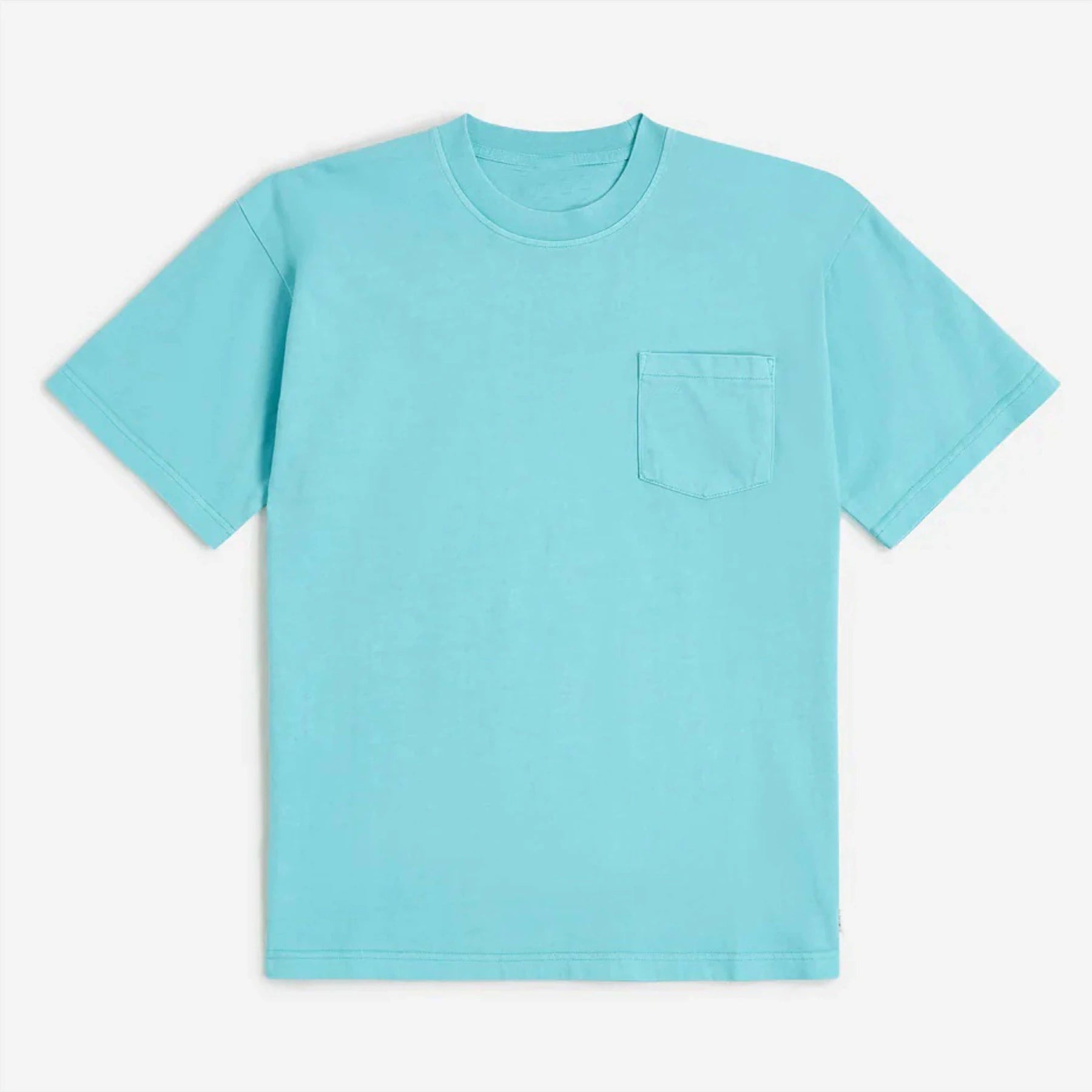 Men's 100% Cotton T-Shirt Breathable and Soft Fabric with Pocket for Casual Wear and Daily Activities