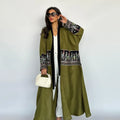 Dubai Embroidery Open Kaftan Abaya Cardigan Muslim Women Maxi Dress Robe Caftan
