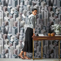 Made in Germany Photo Wallpaper Murals City Grey Non Woven Vinyl Wall Mural Skyline Large Format for Hotel Bulk - 159 x 280 m