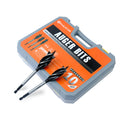 4 Flute Self-Feeding Auger Bits with Hex Shank HSS Wood Drill Bit Set 8mm to 25mm for Fast  Clean Deep Drilling