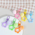 Creative Acrylic Hollow Pentagon Star Ins Pendant Key Chain Accessories Backpack Wireless Headphone Cover Transparent Key Chain