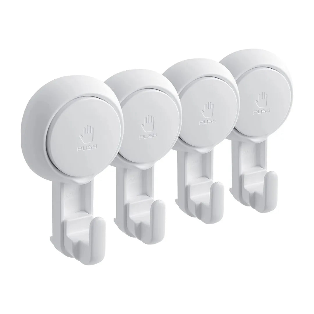 Shower Suction Cup Hooks Reusable Heavy Duty Vacuum Suction Hook for Bathroom Wall Removable Kitchen Towel Holder Modern Round /
