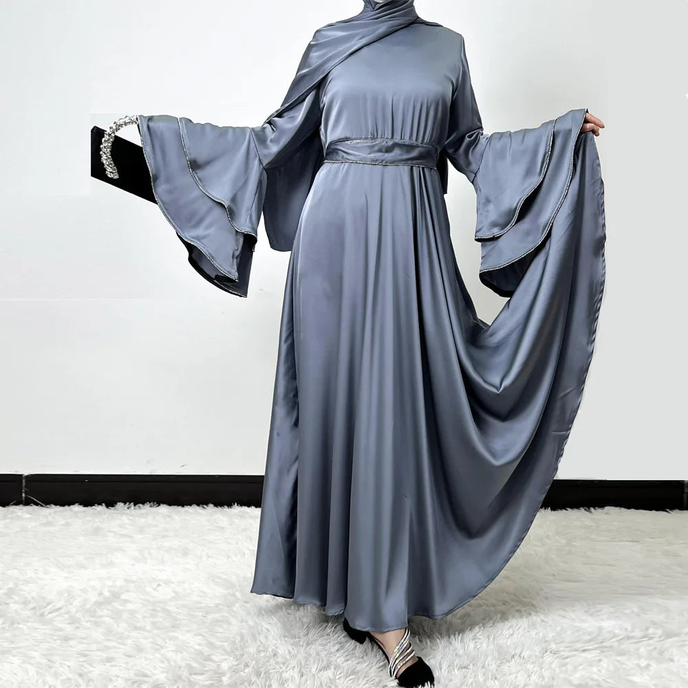 Vintage Abaya Women Muslim Long Robes Evening Kaftan Islamic Cocktail Dubai Gown