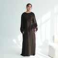 Latest Abaya 2026 Soft Crinkle Abaya Women Muslim Dress with Belt Closed Abaya Dubai Modest Dresses Islamic Clothing