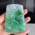Myanmar a Type Carved Character  Brand Jade Pendant Full of Green Landscape Pendant Emerald Pendant 52.77