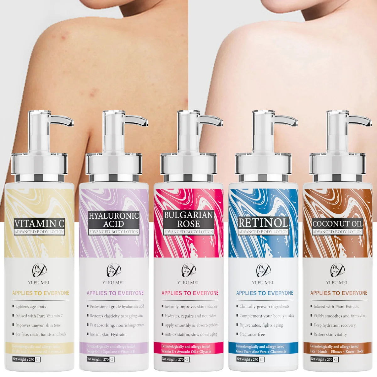 Natural Organic Multiple Vitamin Skin Care Lightening Whitening Cream Moisturizing Anti-Aging Private Label Body Lotion Products