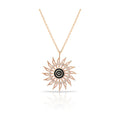 Azuris 925 Sterling Silver Enameled White Sun Pendant Necklace Fine Jewelry TR