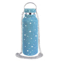 350ml Double-Walled Stainless Steel Insulated Cup with Diamond Handle Water Diamond Inlaid Gift Flask Beverage Vacuum Thermos