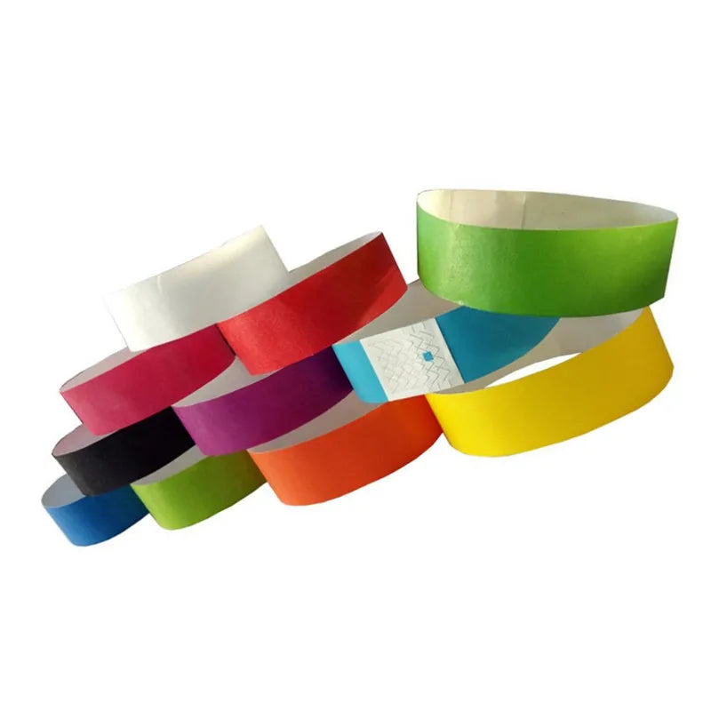 HXY Customizable Tyvek Paper Waterproof Wristbands for Events-RFID Enabled Custom Colors/Sizes Digital Printing Custom Logo