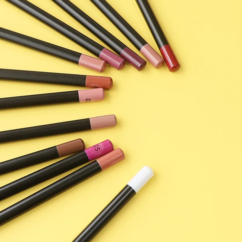 Wholesale Waterproof Cruelty Free Pigment  Lipliner Creamy Cosmetic Lipliner Pencil No Logo
