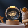 JAIYI Creative 3D Crystal Ball Nightlight 6CM USB Power LED Light Glass Moon Shape Home Bedroom Decoration Birthday Gifts