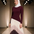YXD147 2026 Eid Muslim Women Dress Islamic Hijab Traditional Luxury with Colorful Dress Elegant and Warm Stretch Top