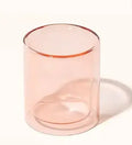 Hand Blown Double Wall Borosilicate Glass Oval Candle Holder Spray for Home Decoration Bars Valentine's Day Memorial Gift