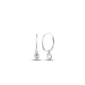 Azuris 925 Sterling Silver Hoop Stone Earrings Fine Luxury Ear Jewelry