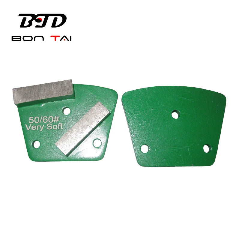 BTD Custom Double Rectangle Diamond Segments Grinding Shoes for Concrete Granite Marble Coating Remove Tools