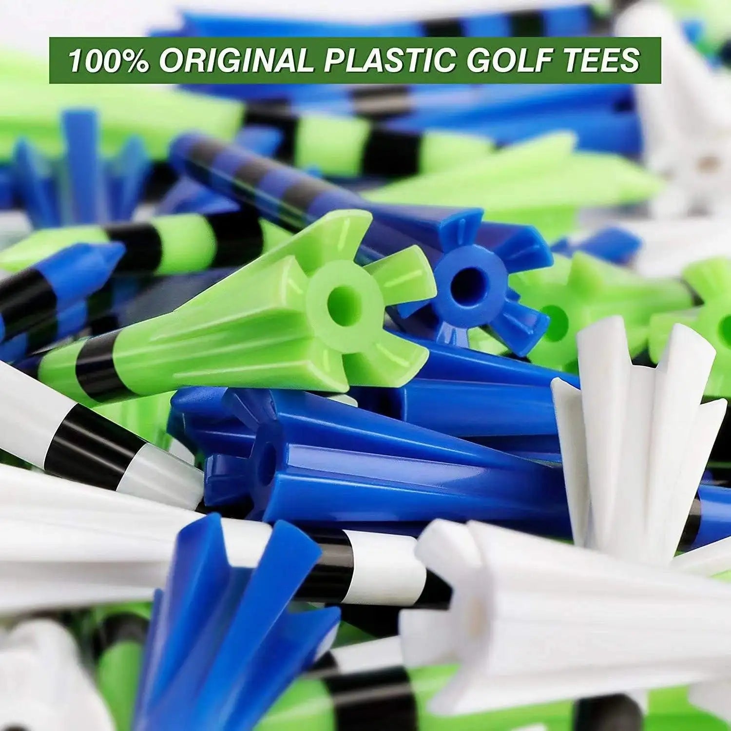 High-quality Plastic Golf Tees Durable and Stable 3 1/4-inch Five-prong Design Colorful for Training and Competition