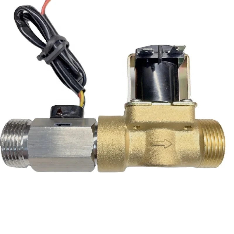 Valved Water Pump  Water Flow Sensor Solenoid Valve  DC12V High G 3/4" Electric Solenoid Water Valve