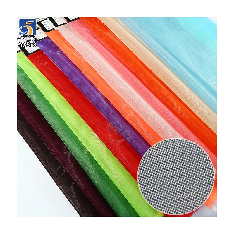 YX873 Wholesale Hard Feel Plain Tulle Width 160cm Knitted 40D 100 Polyester Shiny Mesh Fabric for Mosquito Nets Bags Skirt MegaBDM