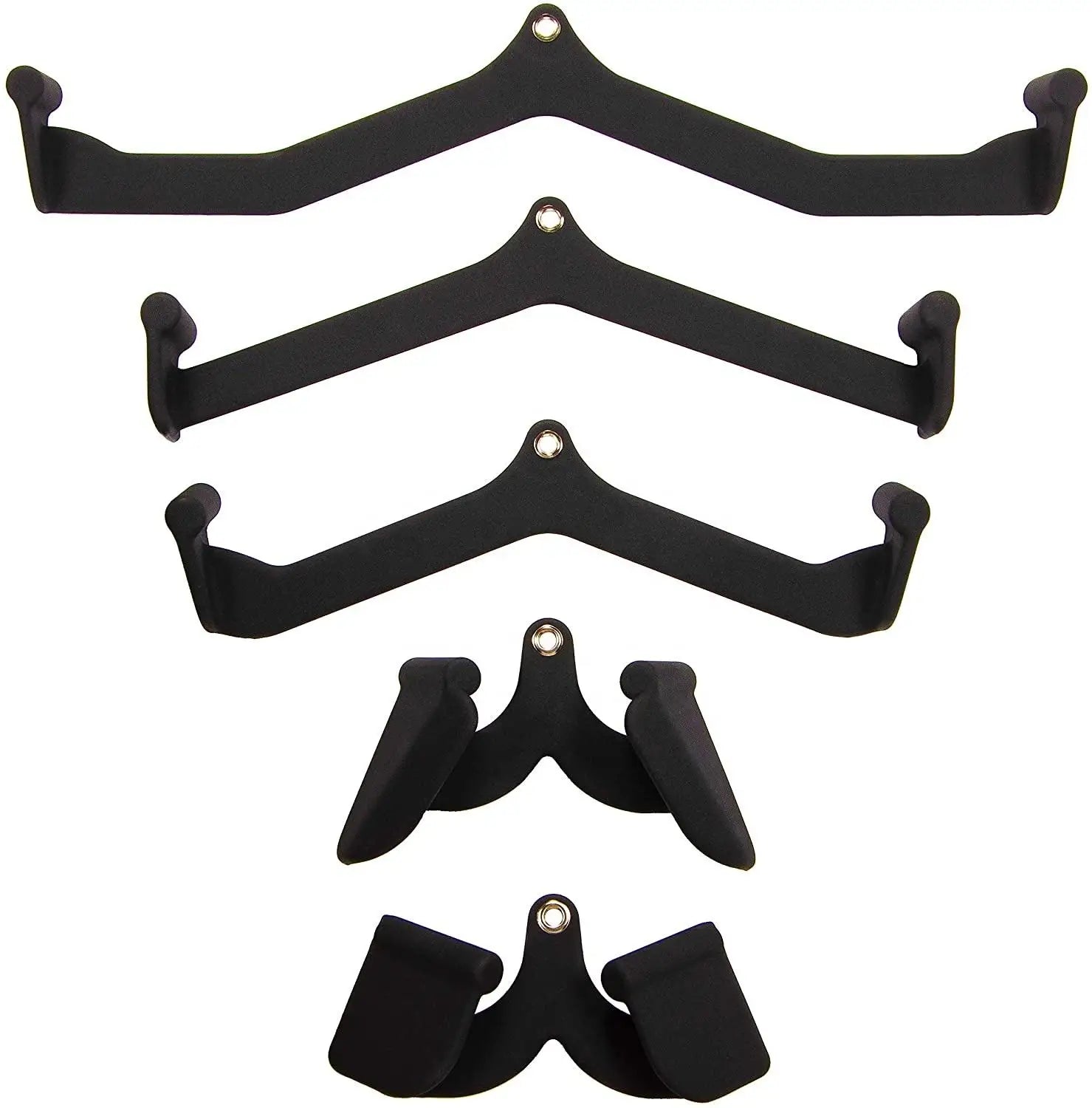 Wholesale 5-Piece Heavy Duty Iron & Steel LAT Pull Down Cable Machine Attachment Sets for Weightlifting Equipment