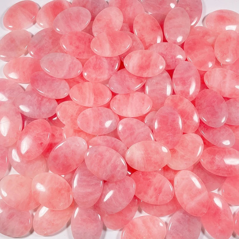 Hongzhuo Oval Crystal Carving Bulk Rose Quartz Healing Stones Statue Mini Massage Stones