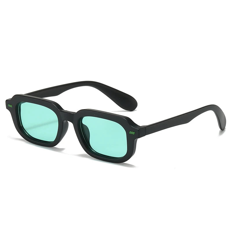 Custom Logo 2025 Retro Men Women Rivets Punk Rectangle Sun Glasses UV400 Small Square Frame Sunglasses Men Women