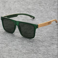 Logo Custom 2025 Fashion Square Driving Sun Glasses UV400 Wooden Grain Polarized Sunglasses for Men
