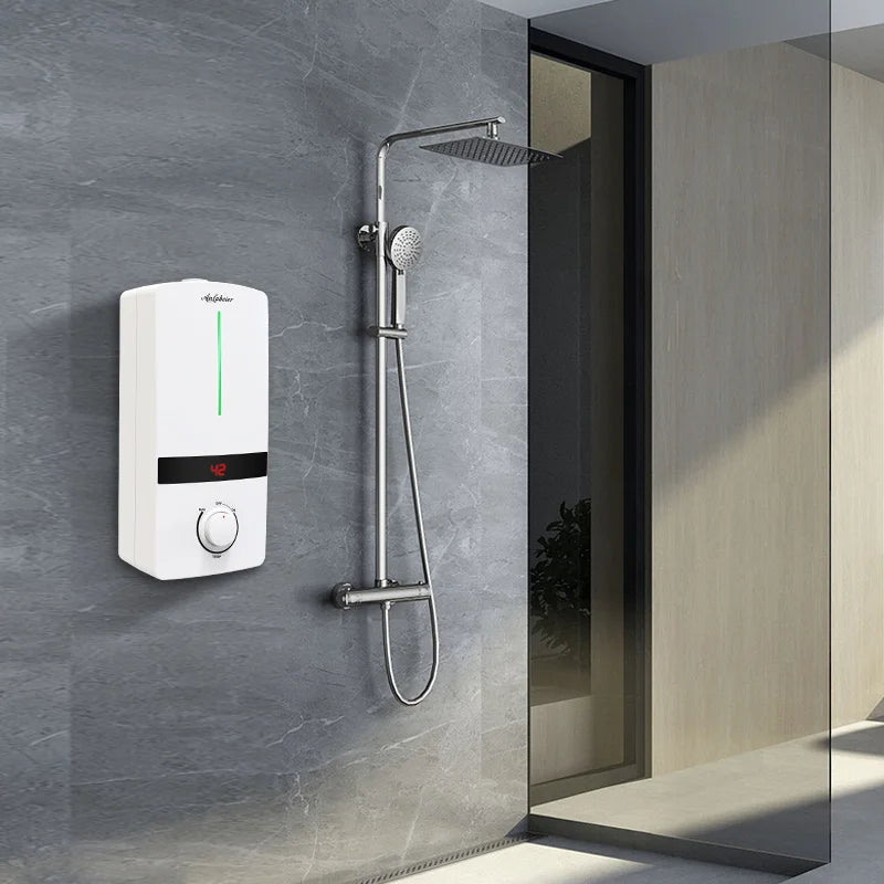 Commercial Grade 5500W Electric Instant Water Heater for Hotels Stainless Steel Heating Element Advanced LED Display Complete