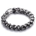Fashion Stainless Steel Ghost Head Bracelet Retro Titanium Steel Skull Bracelet Men's Stainless Steel Jewelry