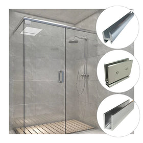 Aluminum Decorative Shower Screen Frame Glass groove Aluminum Profile Kit Factory Direct Sales with Customization Support