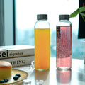 Reusable Wide-Mouth Glass Bottles Lids Direct Drinking Juice Cleanses Liquid Storage Gym Outdoor Activities Refrigerator Adults
