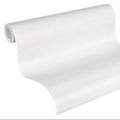 Modern Coatable Non Woven Wallpaper Rolls-Plain Colour Paintable White Highly Wash-Resistant & Light Resistant 10.05x0.53m
