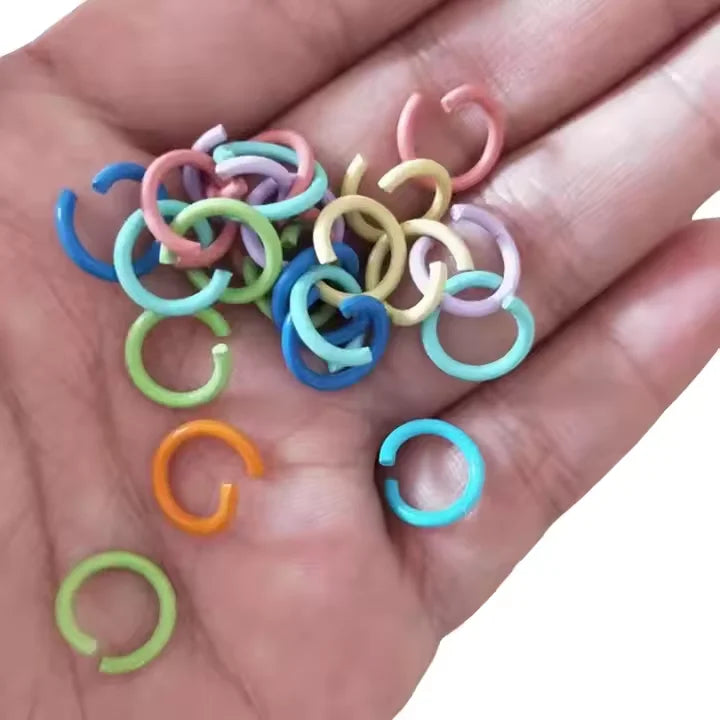 1.2*10mm Round Split Keyring Jump Rings for Jewelry Toy Making Open Connector Ring Metal Solid O Rings Accessories Keychain Bulk