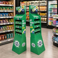 Custom Corrugated Floor Standing Display FSDU for Chewing Gum Candy Confectionery Retail Supermarket Promotion POS Display Stand