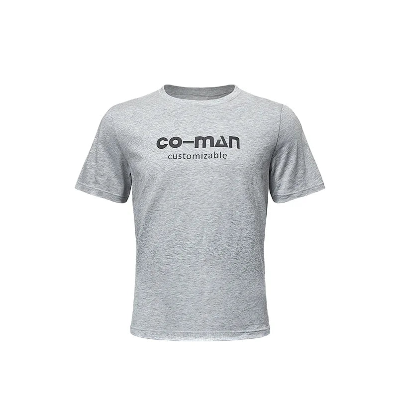 Large Size Men's Daily Use Fashion T-Shirt Custom Logo Design with 100% Cotton Solid Color and Print Pattern Short Sleeve