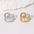 Beimai OEM Ring Vintage Waterproof 18k Gold Plated Stainless Steel Hollow Women's Ring