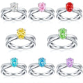 New Design S925 Silver Diamond Eternity Bands Women Ring Anillo De Bodas Engagement Promise Bridal Women Rings Fashion Jewelry