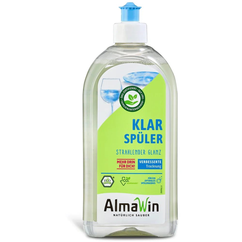 AlmaWin RTS 2 Rinse Aid 500ml Liquid Environmentally Friendly Dishwasher Limescale-Free Dishes Fragrance Free All