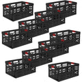 Keeper Set of 10 Folding Boxes 45 Liters Ben Graphite and Red