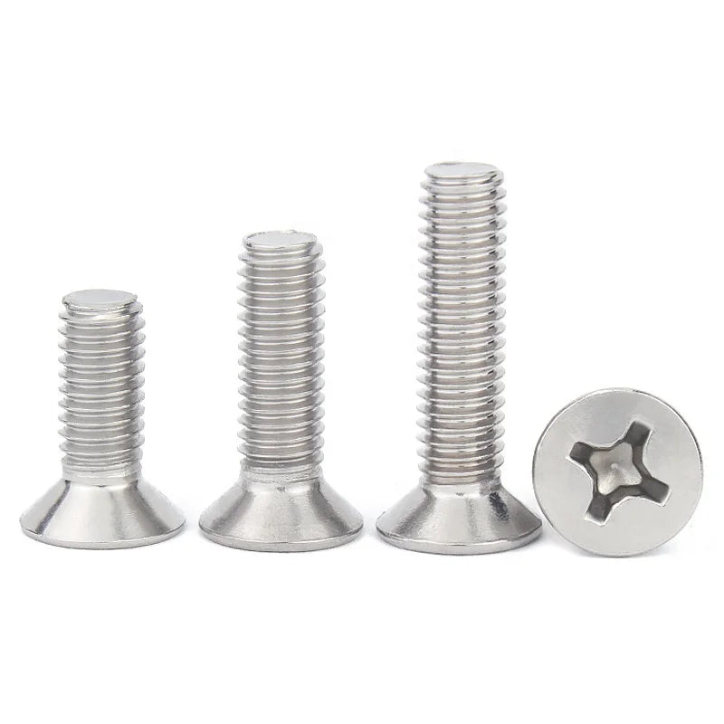Customized Stainless Steel Phillips Cross Recessed Flat Countersunk Head Machine Screw DIN965