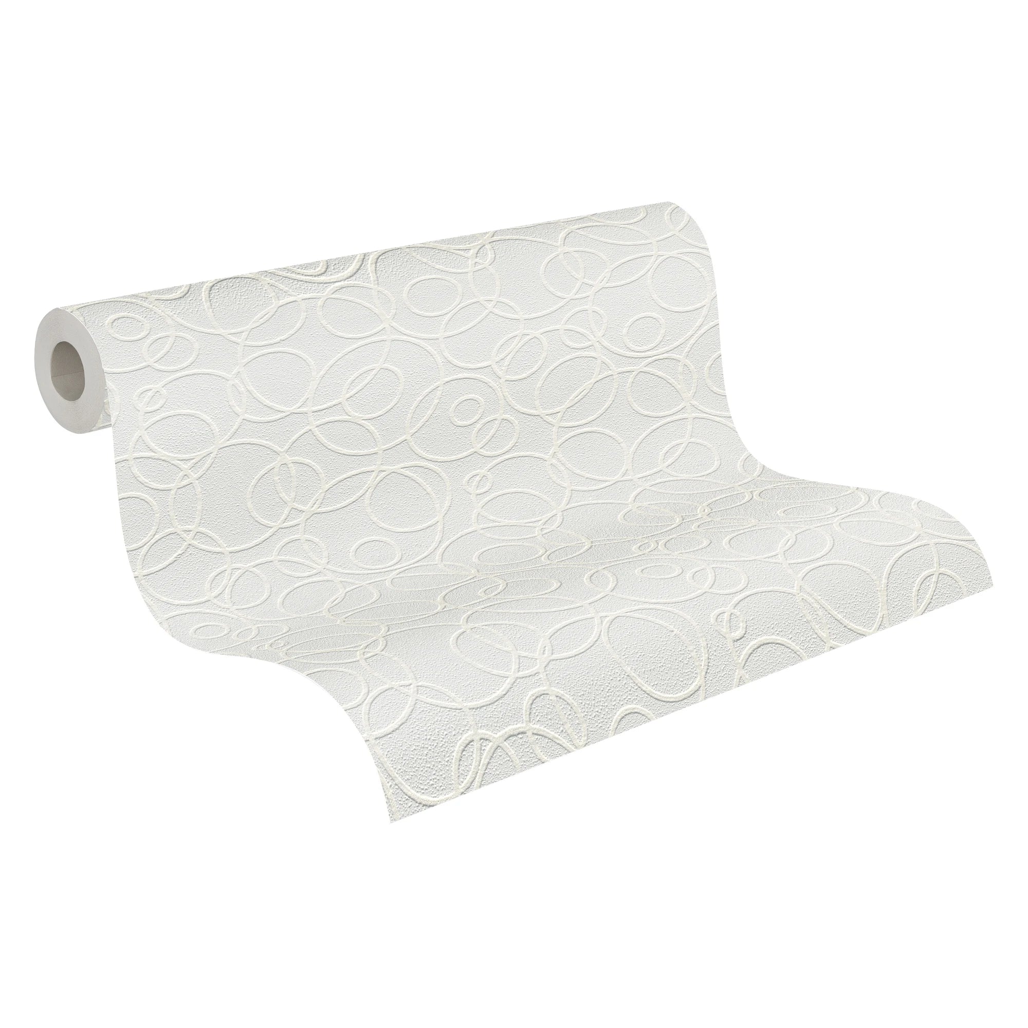 Made Germany Modern Coatable Geometric Paintable White Non Woven Vinyl Wallpaper Rolls Highly Wash-Resistant Light Resistant