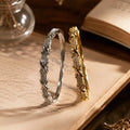 Resoul Retro Cross Pave Bangle Bracelet 18k Gold Plated Cubic Zirconia Luxury Cuff Jewelry Women Daily Wear Party MegaBDM