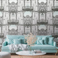 Made Germany Photo Wallpaper Murals White Black Grey Non Woven Vinyl Wall Mural for Bedroom Hospital Mall Sound-Absorbing