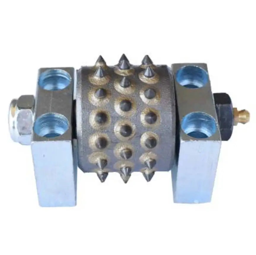 45 Pins Bush Hammer Roller Assembly With Holder with Oil Fitting for Surface Preparation Anti Slip and Coating Removal