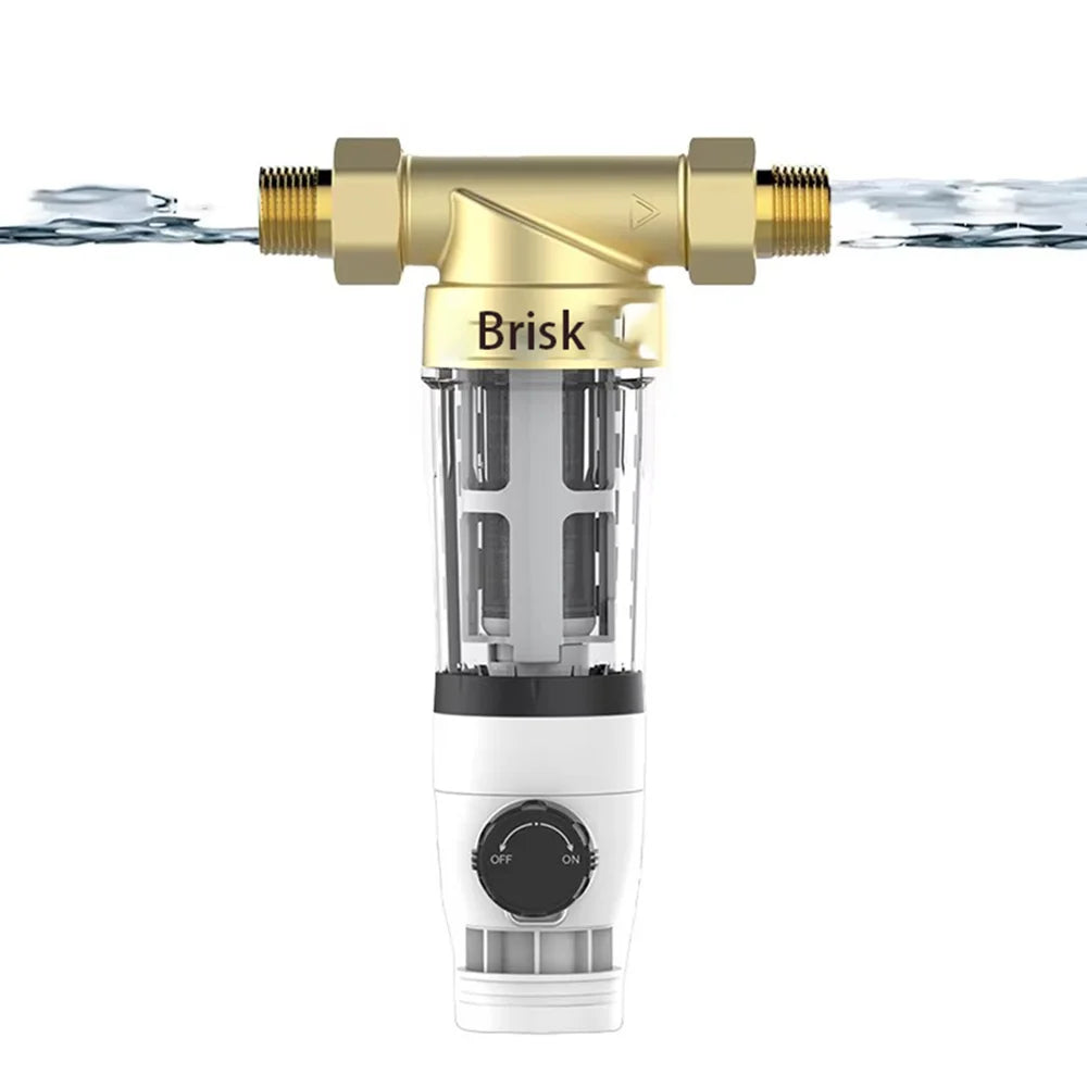 2025 New Arrivals Factory Wholesales Manual Water Filter System 40 Micros Stainless Steel Mesh Easy House Water Prefilter