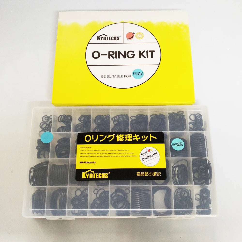 Excavator Parts Metric Standard Size NBR O Ring Kit Silicon O-ring Belt O Ring Box Seals Set